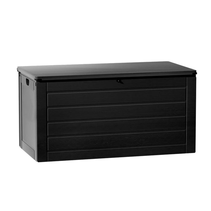 Gardeon Outdoor Storage Box 680L Container Lockable Garden Bench Shed Tool All Black -Home Living Store - -