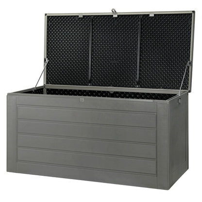Gardeon Outdoor Storage Box 680L Container Lockable Garden Bench Tool Shed Black -Home Living Store - -
