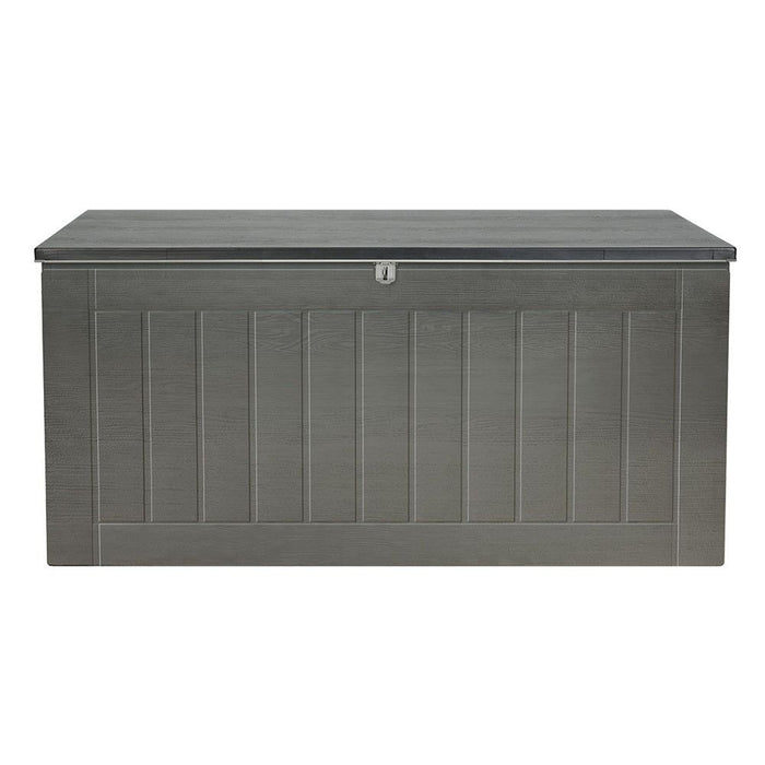 Gardeon Outdoor Storage Box 830L Container Lockable Garden Bench Tool Shed Black -Home Living Store - -