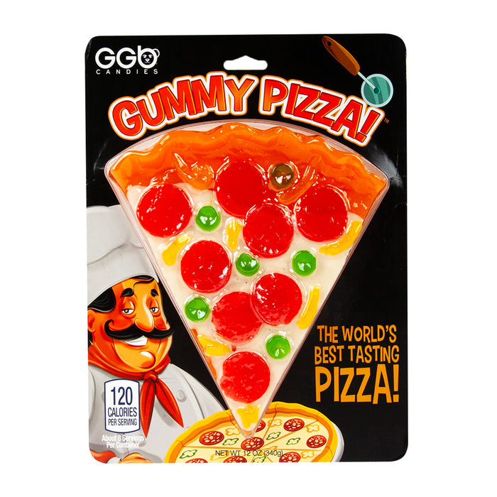 Giant Gummy Bear Pizza Slice Gummy Candy Blister Pack - 12 Count