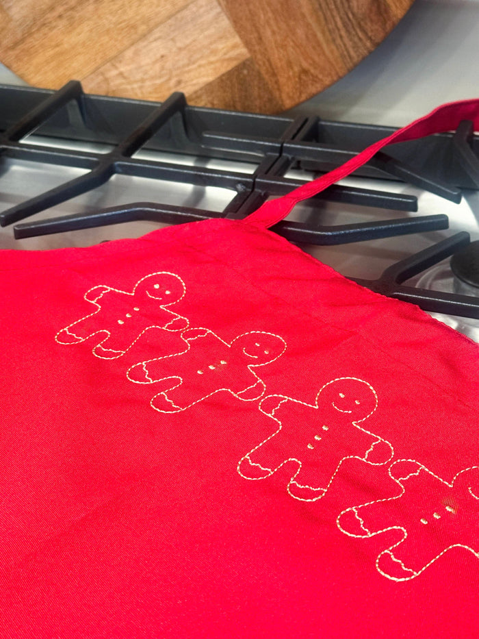 Gingerbread Redwork (Downloadable Machine Embroidery Pattern)