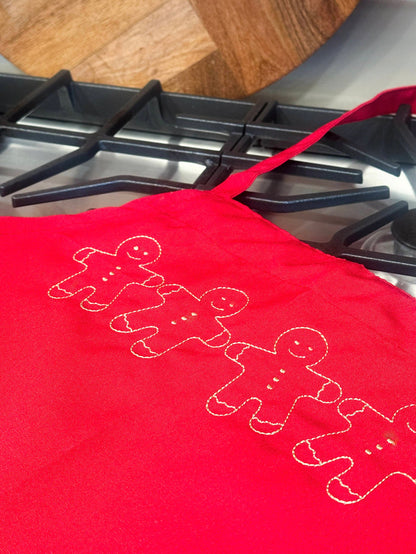 Gingerbread Redwork (Downloadable Machine Embroidery Pattern)