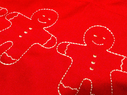 Gingerbread Redwork (Downloadable Machine Embroidery Pattern)