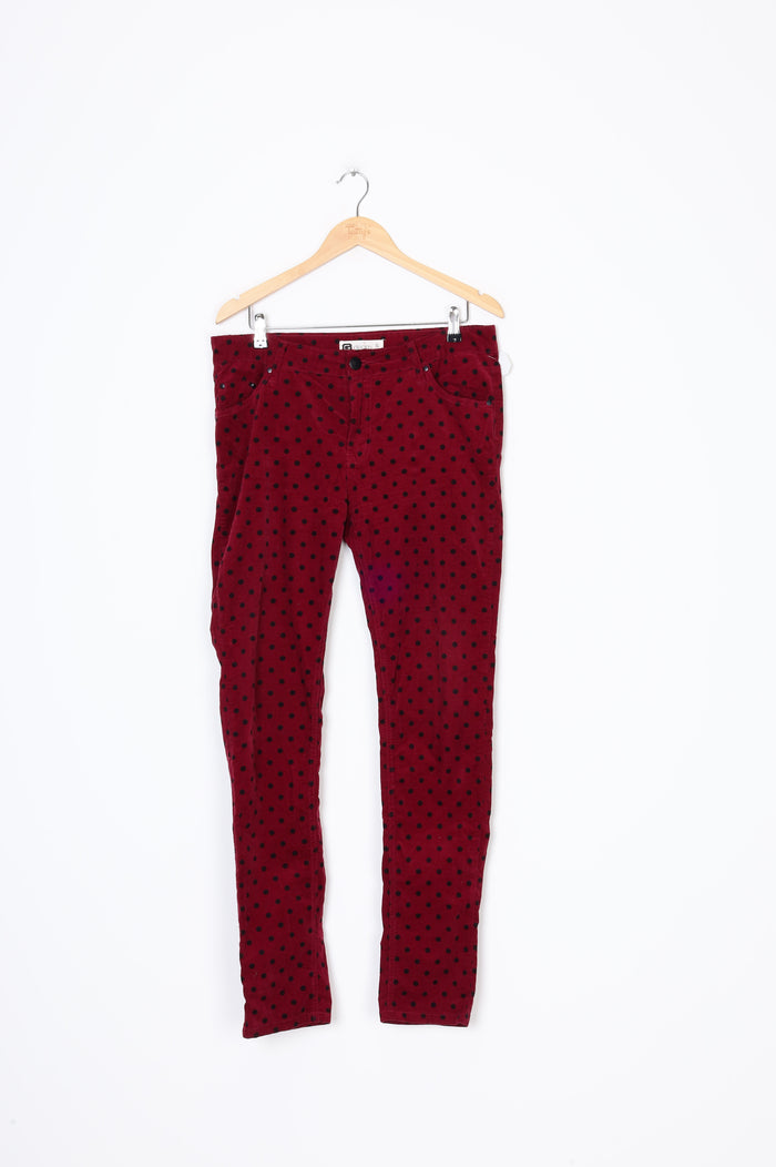 Glassons - Vintage Womens Red Pants Size 14