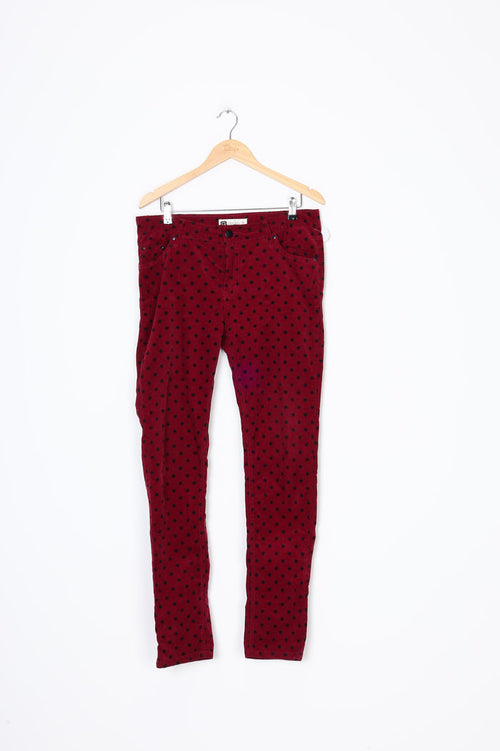 Glassons - Vintage Womens Red Pants Size 14
