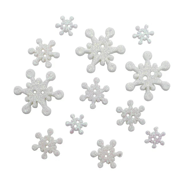 Glistening Snow Button Pack