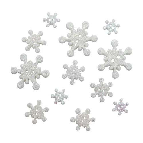 Glistening Snow Button Pack
