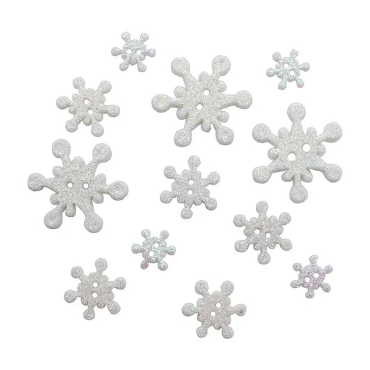 Glistening Snow Button Pack
