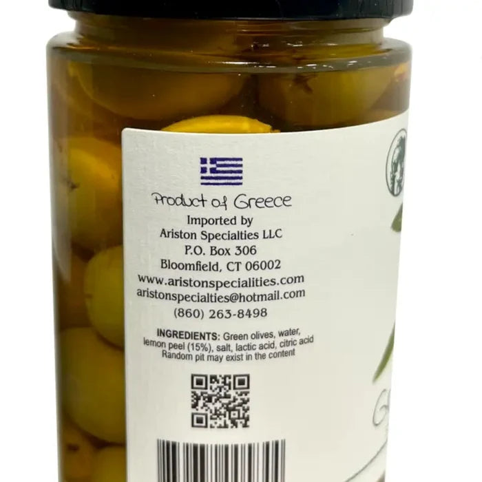 Green Olives Stuffed w/Lemon Peel