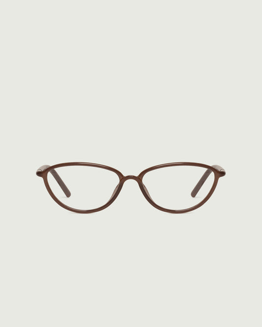 Cortado::Greta Eyeglasses cateye Brown castor seed front