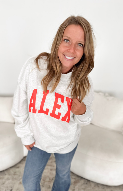 Grey Alex Mock Neck Sweatshirt