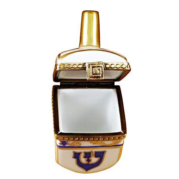 Dreidel - White Porcelain Limoges religion spirit Rochard Limoges Box jewish French Trinket Box