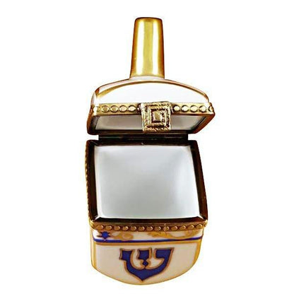 Dreidel - White Porcelain Limoges religion spirit Rochard Limoges Box jewish French Trinket Box