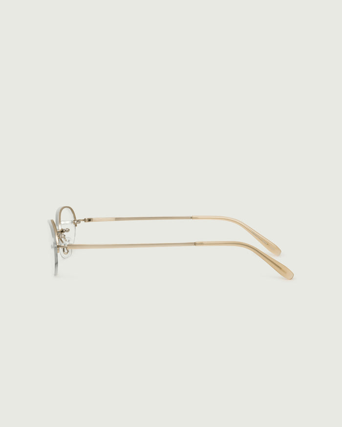 Tinsel::Harris Eyeglasses oval Gold stainless steel side