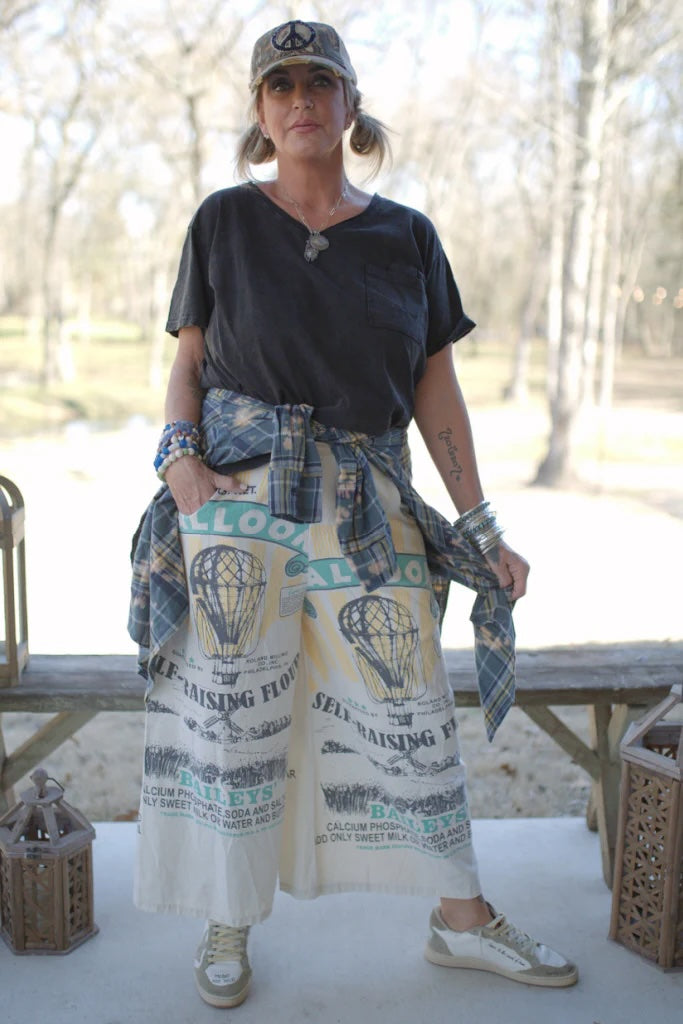 Heirloom Wide Leg Cropped Pants - Balloons