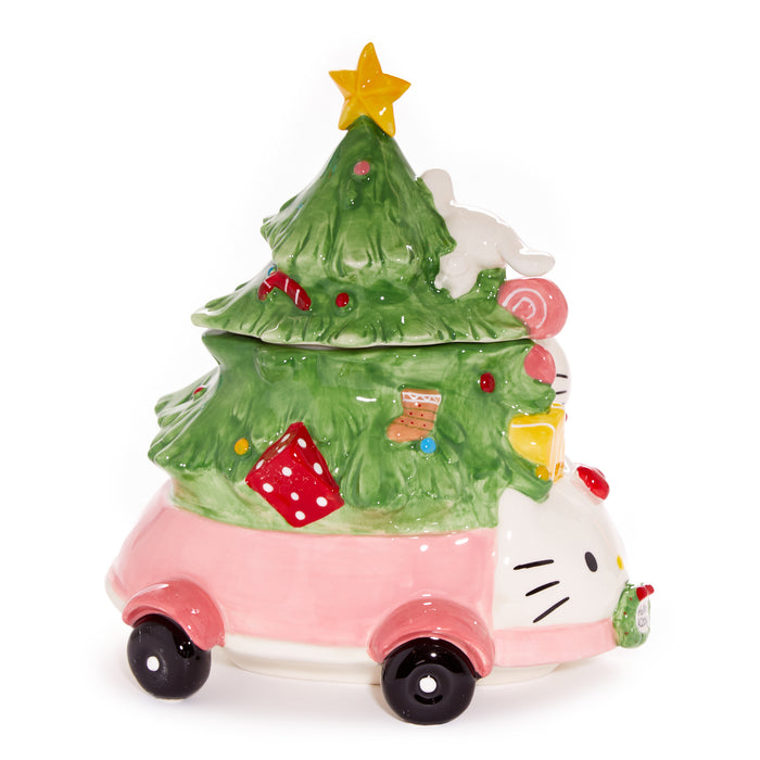 Hello Kitty and Friends Holiday Ceramic Joy Ride Cookie Jar Home Goods Blue Sky Clayworks
