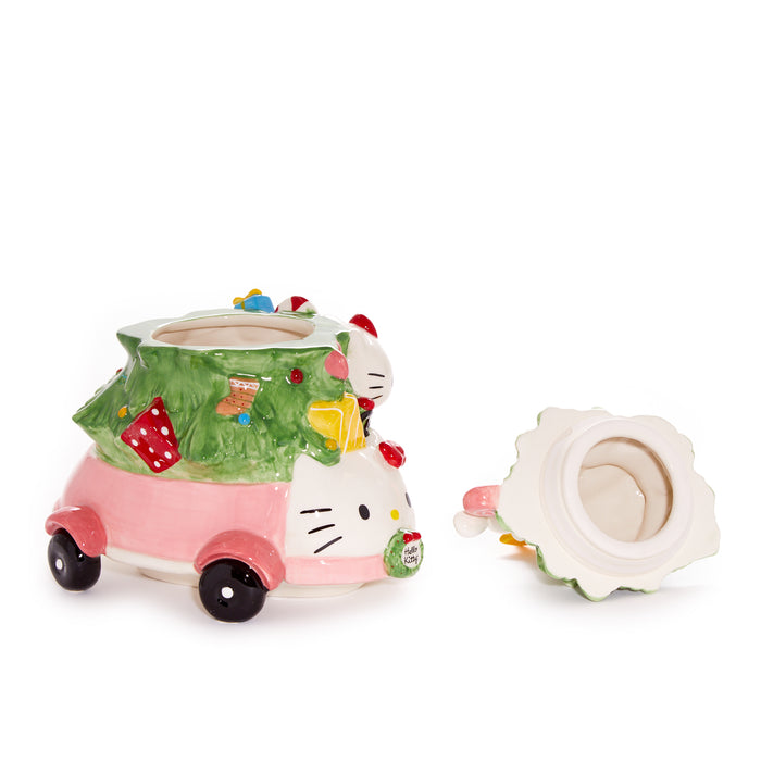 Hello Kitty and Friends Holiday Ceramic Joy Ride Cookie Jar Home Goods Blue Sky Clayworks