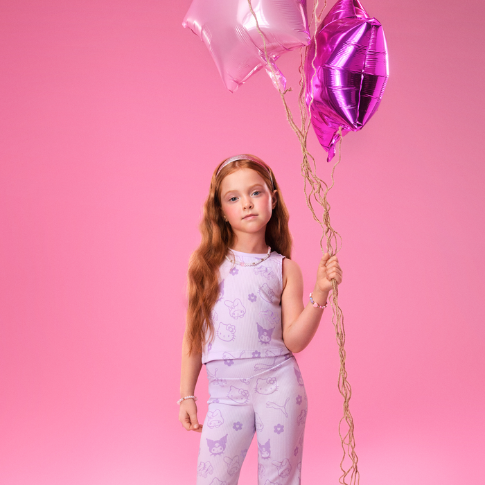 Hello Kitty and Friends x PUMA Kids Ribbed Tank Top (Lilac Frost) Apparel PUMA