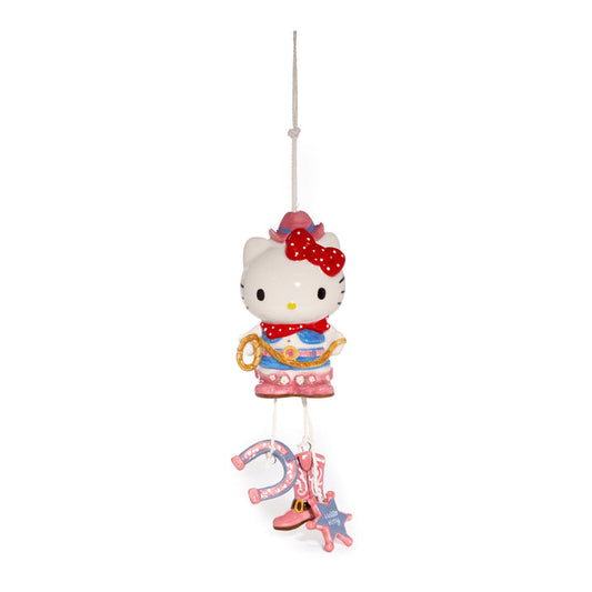 Hello Kitty Cowgirl Ceramic Wind Chime Home Goods Blue Sky Clayworks