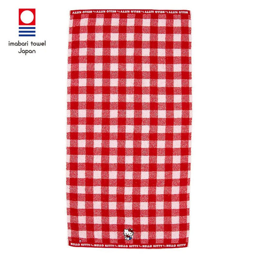 Hello Kitty Gingham Imabari Bath Towel Home Goods Japan Original