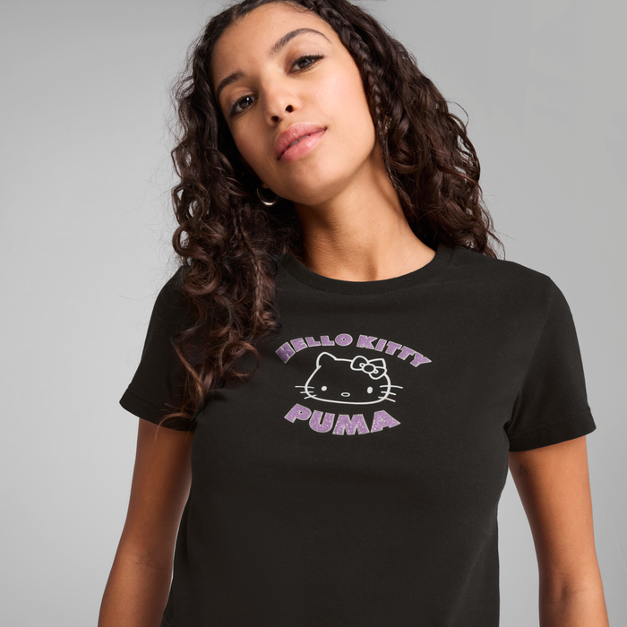Hello Kitty x PUMA Graphic Baby Tee (PUMA Black) Apparel PUMA