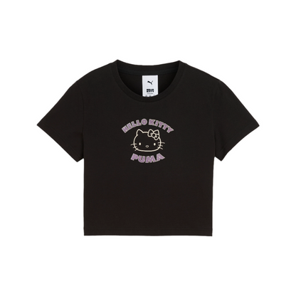 Hello Kitty x PUMA Graphic Baby Tee (PUMA Black) Apparel PUMA
