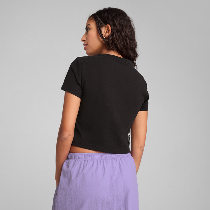 Hello Kitty x PUMA Graphic Baby Tee (PUMA Black) Apparel PUMA