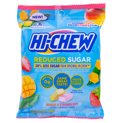 Hi Chew Reduced Sugar Fruit Chews Peg Bag - 8 Count