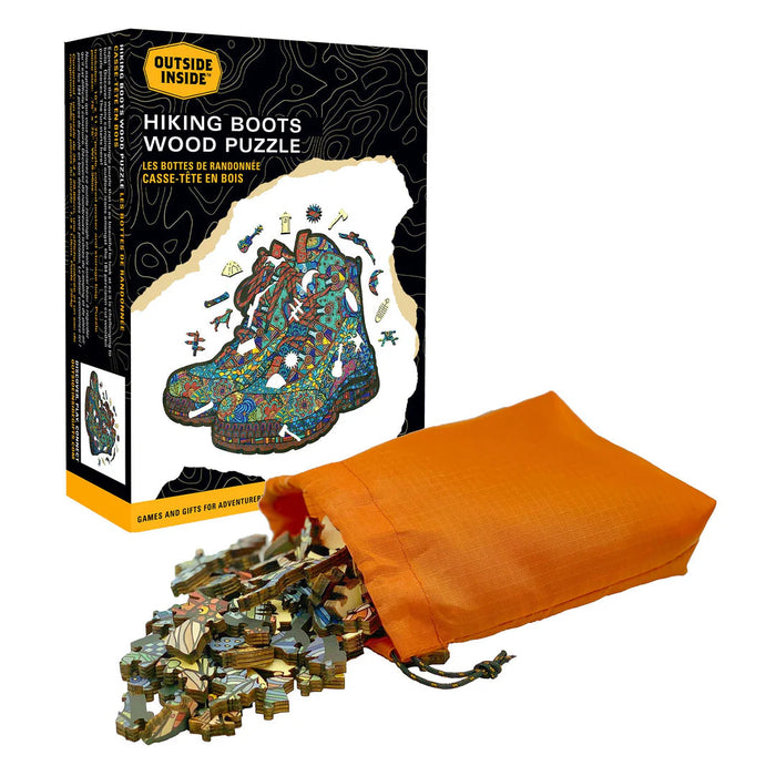 Hiking Boots Wood Puzzle Games & Books GSI