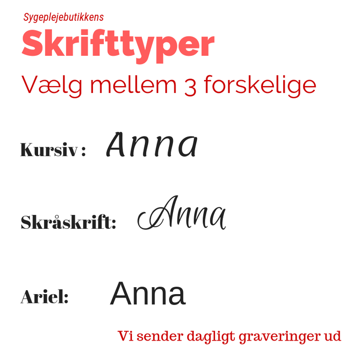 Hjärtformat namnskylt till rocken med nål