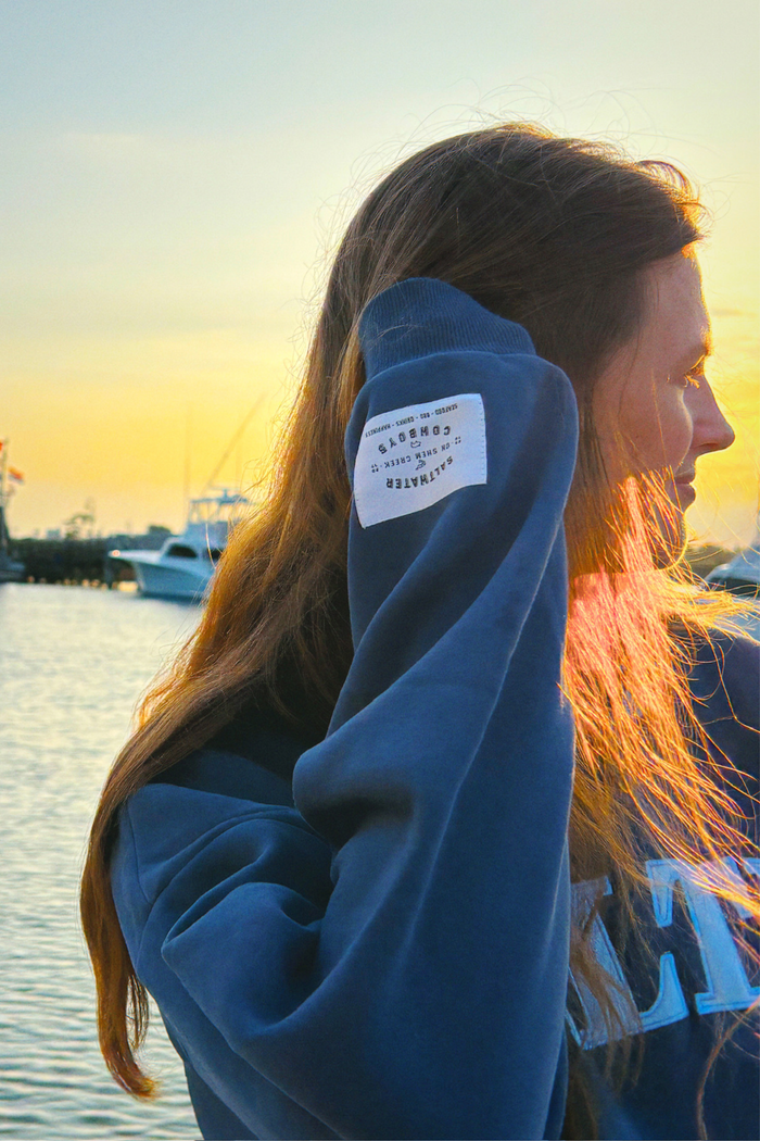 INDIGO SALTY MOCKNECK