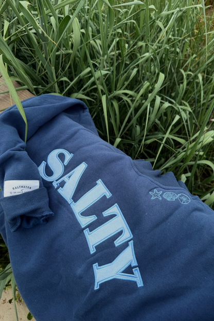 INDIGO SALTY MOCKNECK