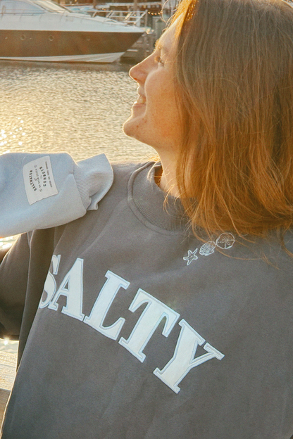 INDIGO SALTY MOCKNECK
