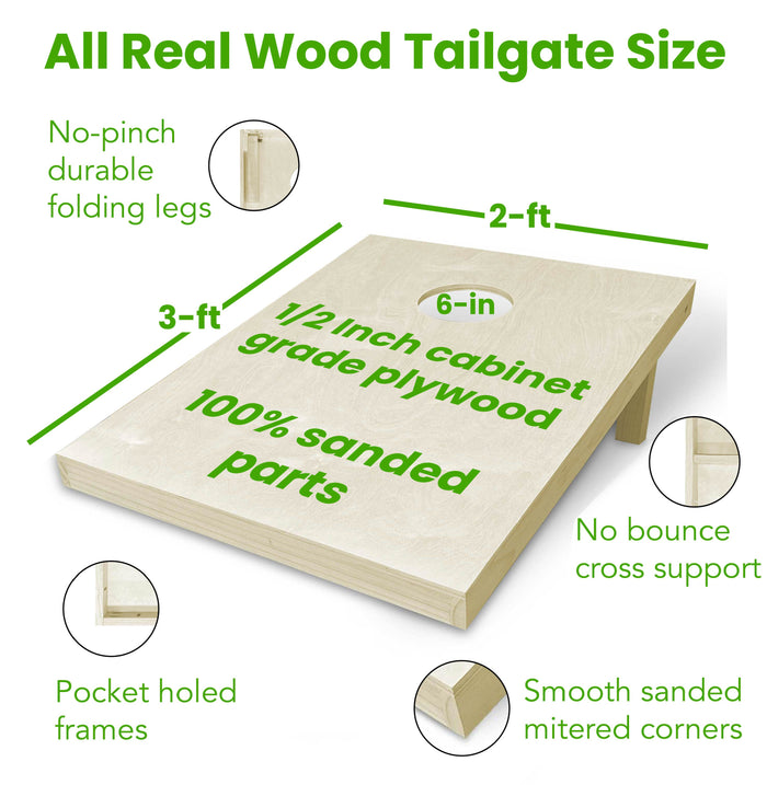 Iowa State Flag Tailgate Cornhole Set