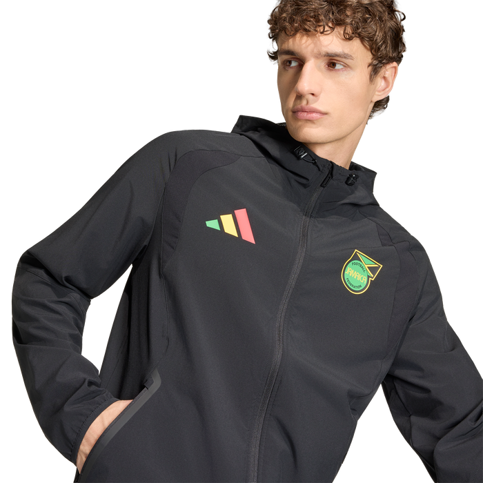 adidas Jamaica x Bob Marley Tiro Travel Full Zip Windbreaker Jacket | Black | Men's