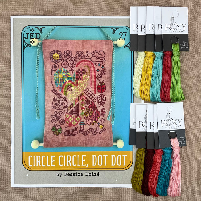 JEDxStitch - Circle Circle, Dot Dot - Booklet Chart IH and/or Roxy Floss Co Floss