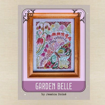 JEDxStitch - Garden Belle - Booklet Chart IH and/or Roxy Floss Co Floss