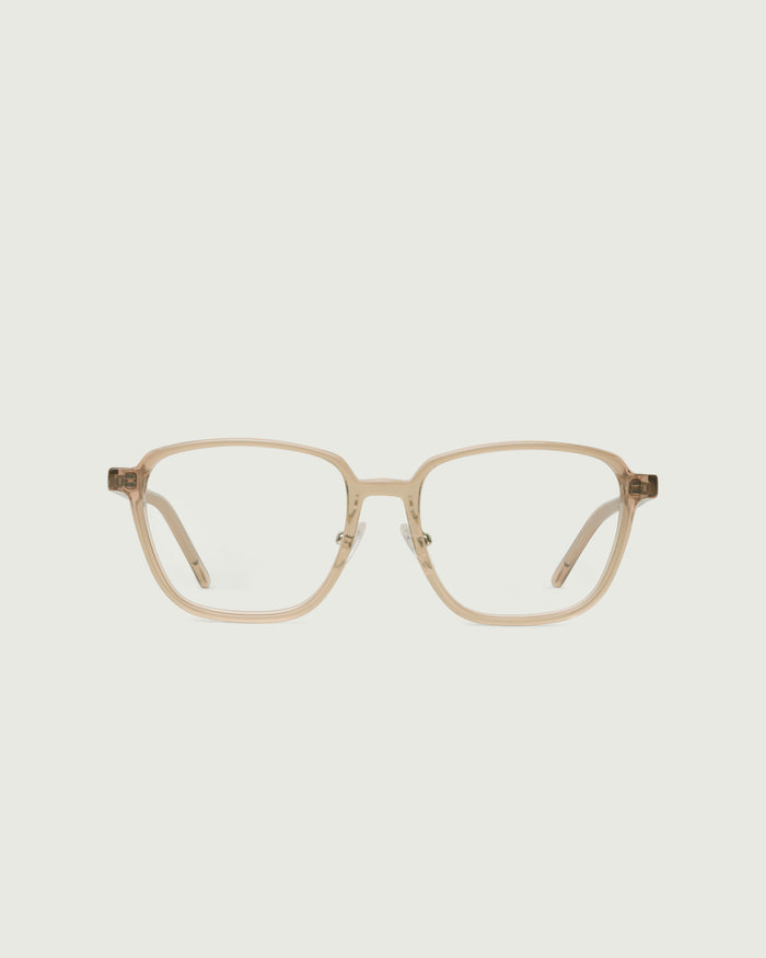 Sesame::Jensen Wide Eyeglasses square brown plant-based front
