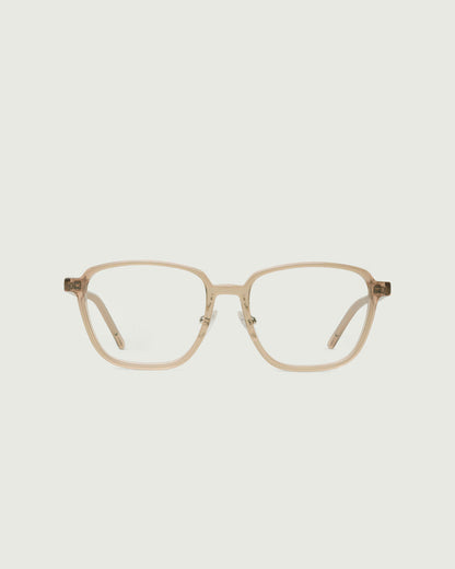 Sesame::Jensen Wide Eyeglasses square brown plant-based front