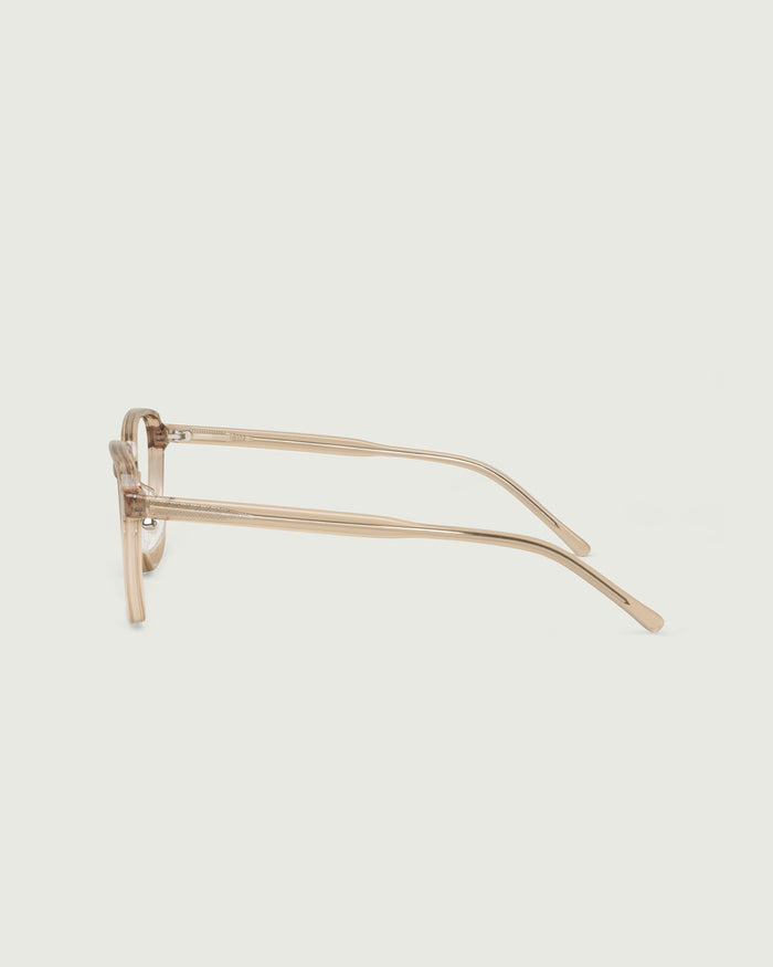 Sesame::Jensen Wide Eyeglasses square brown plant-based side