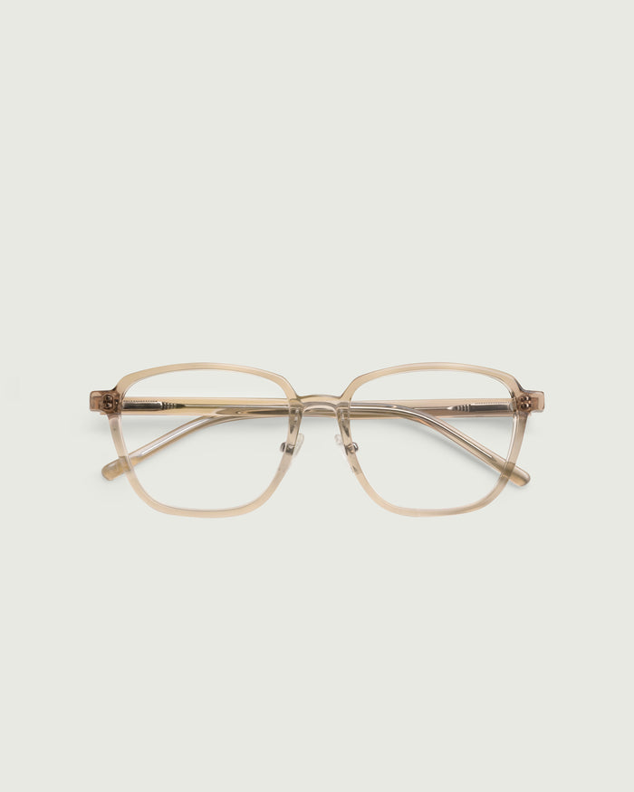 Sesame::Jensen Wide Eyeglasses square brown plant-based top