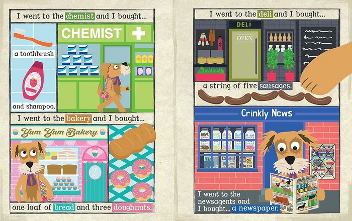 Jo & Nic's Crinkly Cloth Books - I Went To The Shops - Mabel & Fox