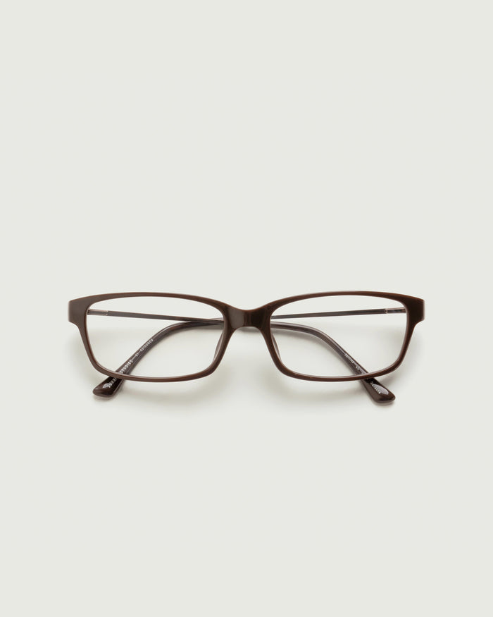 Ganache::Jones Eyeglasses rectangle Brown castor seed top