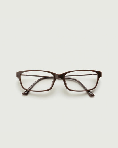 Ganache::Jones Eyeglasses rectangle Brown castor seed top