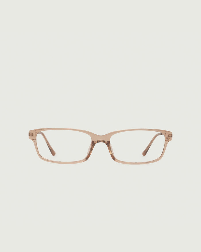 Sesame::Jones Eyeglasses rectangle Brown castor seed front