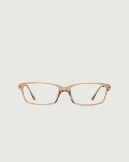 Sesame::Jones Eyeglasses rectangle Brown castor seed front