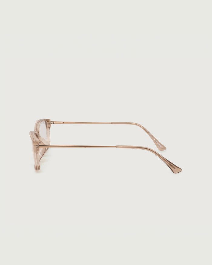 Sesame::Jones Eyeglasses rectangle Brown castor seed side