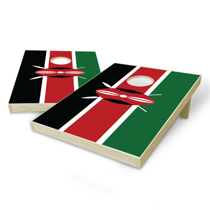 Kenya Flag Cornhole Set - Tailgate size, Clean finish