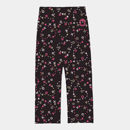 Front view of the Youth Overtime Heart Play Pajama Pants.
