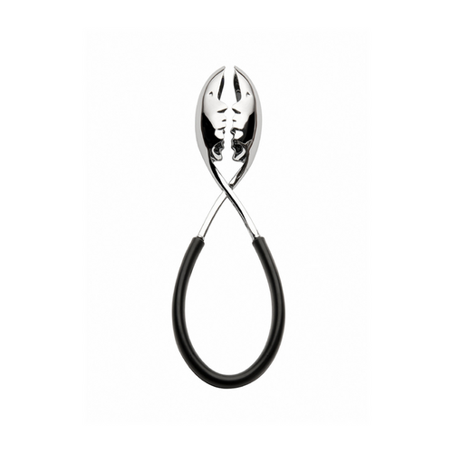 KISS STAINLESS TONGS WITH  BLACK HANDLE